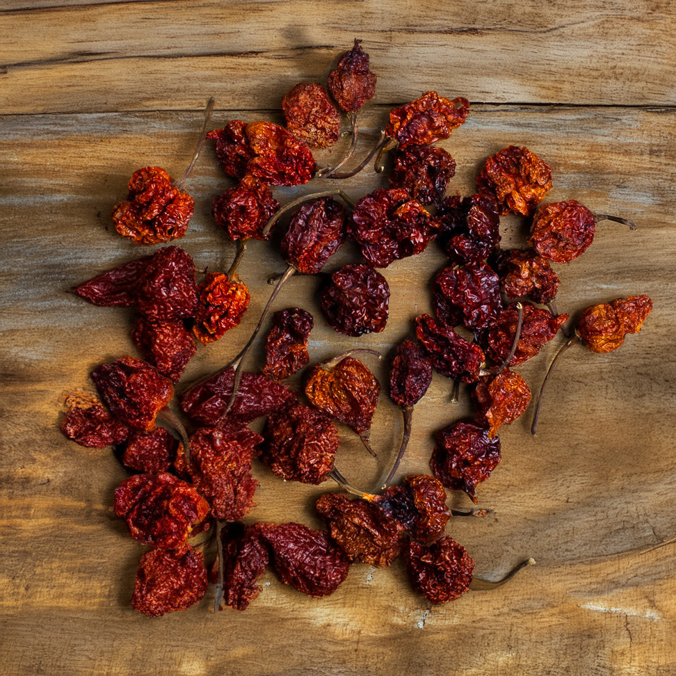 Carolina Reaper – hel och torkad